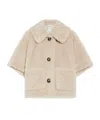 Max Mara Newtzero Virgin Wool-blend Cape In Nude