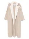 Max Mara Wool Blend Coat Lapel Contrasting