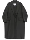 MAX MARA WOOL LONG JACKET WITH NOTCHED LAPELS
