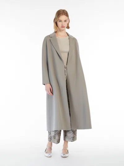 Max Mara Wool Midi Coat In Gray