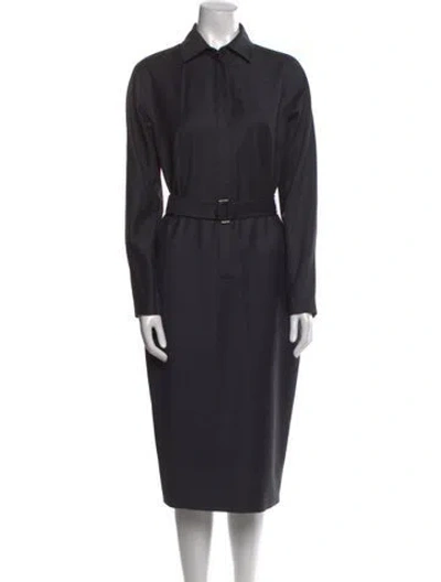 Pre-owned Max Mara Wool Midi Length Dress In Black