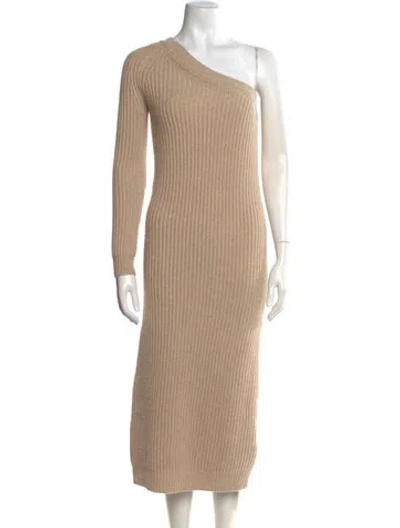 Pre-owned Max Mara Wool Midi Length Dress W/ Tags In Neutral
