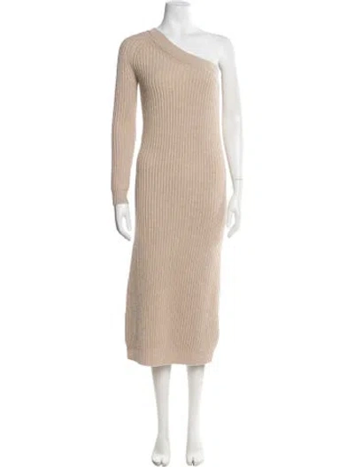 Pre-owned Max Mara Wool Midi Length Dress W/ Tags In Neutral