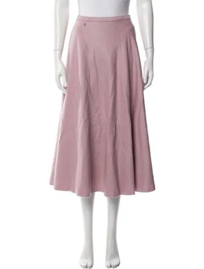 Pre-owned Max Mara Wool Midi Length Skirt W/ Tags In Purple