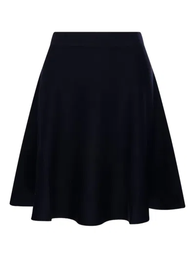 Max Mara Wool Midi Skirt In Black