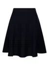Max Mara A-line High Waist Knit Midi Skirt In Black