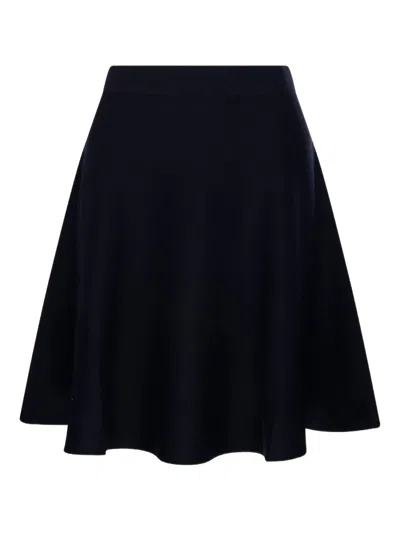 Max Mara Wool Midi Skirt In Black