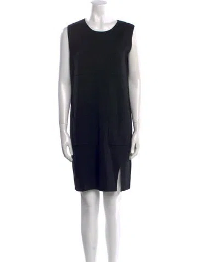 Pre-owned Max Mara Wool Mini Dress In Black