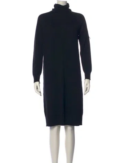 Pre-owned Max Mara Wool Mini Dress In Black