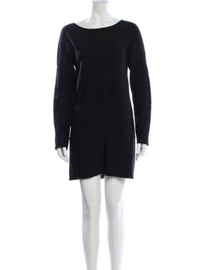 Pre-owned Max Mara Wool Mini Dress In Black