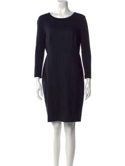 Pre-owned Max Mara Wool Mini Dress In Blue