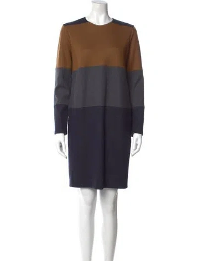 Pre-owned Max Mara Wool Mini Dress In Brown
