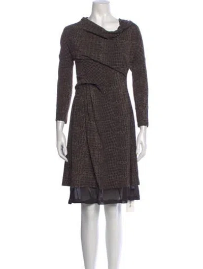 Pre-owned Max Mara Wool Mini Dress In Gray