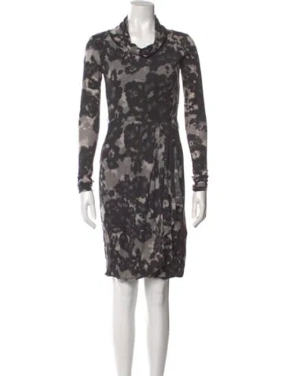 Pre-owned Max Mara Wool Mini Dress In Gray