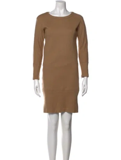 Pre-owned Max Mara Wool Mini Dress In Neutral