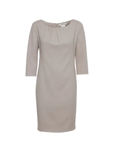Pre-owned Max Mara Wool Mini Dress In Neutral