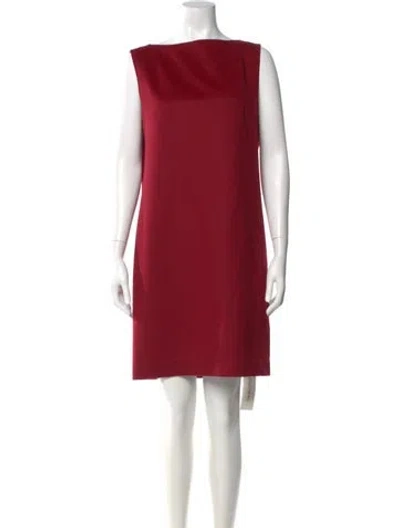 Pre-owned Max Mara Wool Mini Dress In Red