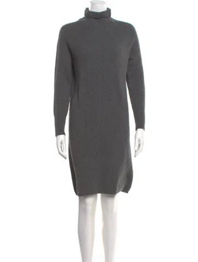 Pre-owned Max Mara Wool Mini Dress W/ Tags In Gray
