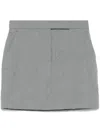 Max Mara Women's Wool Mini Skirt In Gray