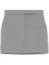 Max Mara Women's Wool Mini Skirt In Grey
