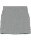 Max Mara Women's Wool Mini Skirt In Grey