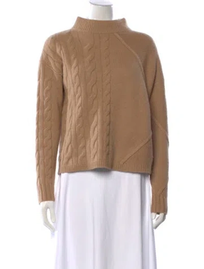 Pre-owned Max Mara Wool Mock Neck Sweater In Brown