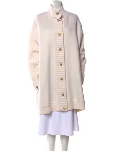 Pre-owned Max Mara Wool Mock Neck Sweater W/ Tags In Neutral