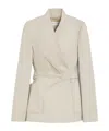Max Mara Wool, Mohair And Silk Blazer In Nude