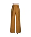 Max Mara Wool, Mohair And Silk Canvas Trousers In Amber