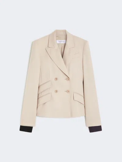 Max Mara Lapel Long-sleeved Suit Jacket In Brown
