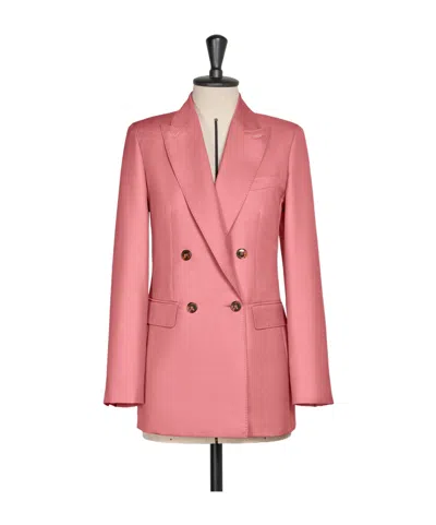 Max Mara Wool, Mohair And Silk Double-breasted Blazer - Coral In Pink