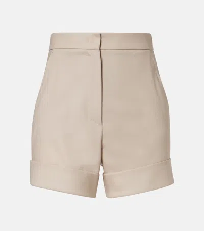 Max Mara Wool, Mohair, And Silk Shorts In Neutral