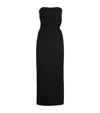 Max Mara Wool-mohair-silk Bustier Maxi Dress In Black