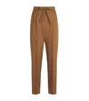 Max Mara Wool-mohair Straight Trousers In Brown