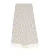 Max Mara Wool Monogram Scarf In White