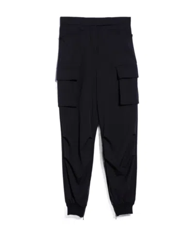 Max Mara Wool Overalls Casual Trousers In Black