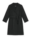 Max Mara Black Arona Double-faced Short Wool Coat In Black