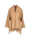 Max Mara Wool Oversized Coat In Brown