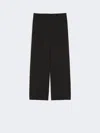 Max Mara Wool Palazzo Trousers In Black