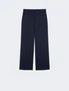 Max Mara Wool Palazzo Trousers In Blue