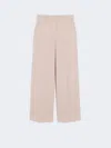 Max Mara Wool Palazzo Trousers In Neutral