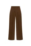 Max Mara Wide-leg Casual Pants In Brown