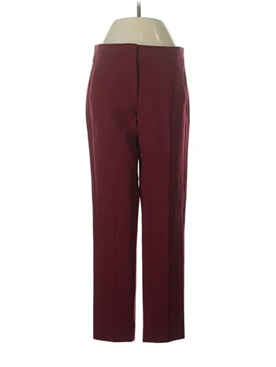 Pre-owned Max Mara Wool Pants In Burgundy