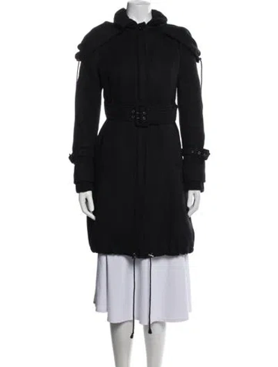 Pre-owned Max Mara Wool Parka In Black