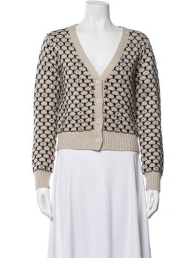 Pre-owned Max Mara Wool Patterned Jacket In Neutral