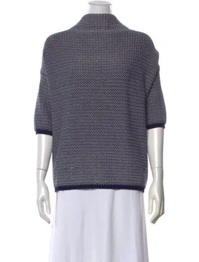 Pre-owned Max Mara Wool Patterned Sweater In Grey