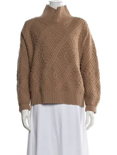 Pre-owned Max Mara Wool Patterned Sweater In Neutrals