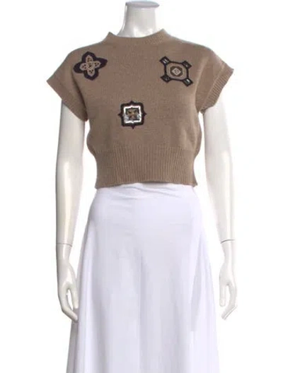 Pre-owned Max Mara Wool Patterned Sweater In Neutrals