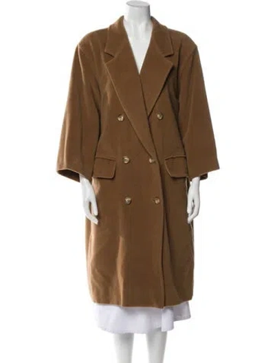 Pre-owned Max Mara Wool Peacoat In Brown