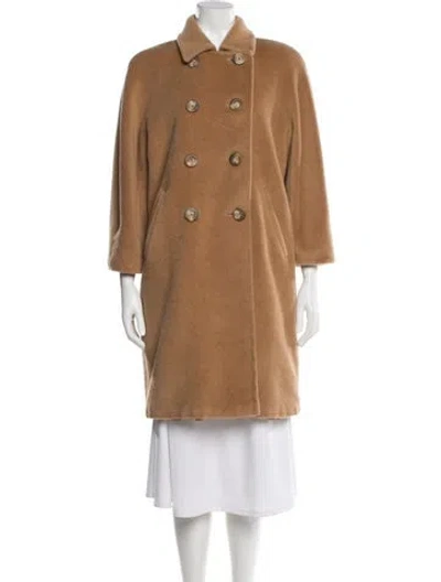 Pre-owned Max Mara Wool Peacoat In Neutral